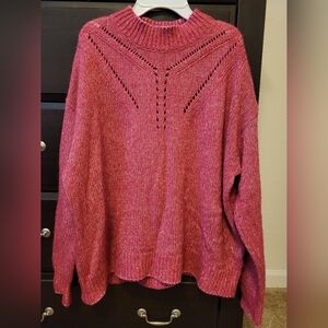 Banana Republic Mockneck Magenta Sweater